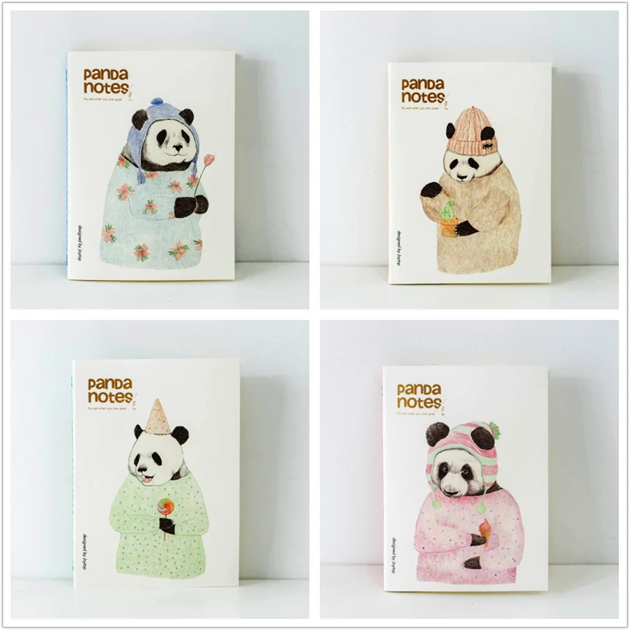 

Fruit Panda" Pack of 4 Exercise Notepad Lined Freenote Study Notebook Big Composition Book Journal
