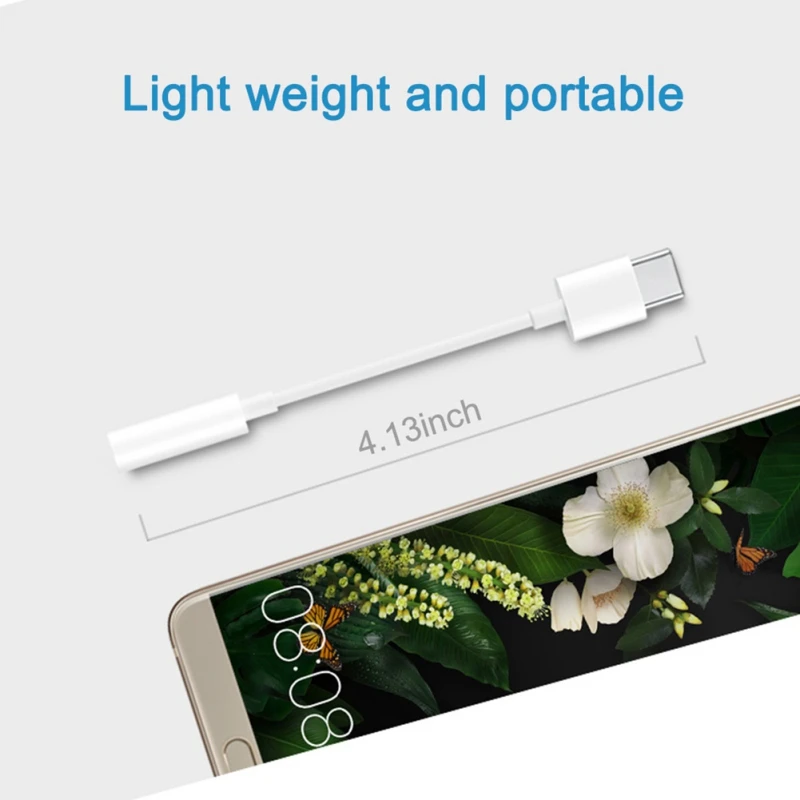  USB C Maschio a 3.5mm Femmina Stereo Auricolare Martinetti Digitale Audio 24BIT HD Per iPad Pro Hua