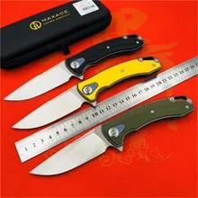 Maxace сбалансированные ножи G10 Ручка M390 сталь атласная папка Открытый Кемпинг рыболовные инструменты