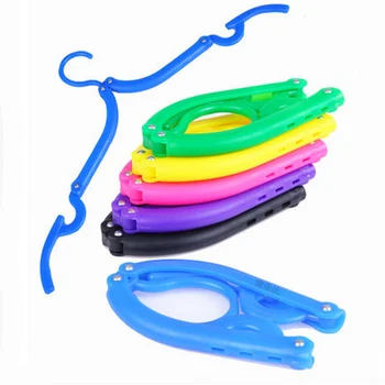 

5pcs!Multifunctional Portable Folding Plastic Clothing Coat Hanger Home Traveling Outdoor Storage drying Clothes Rack