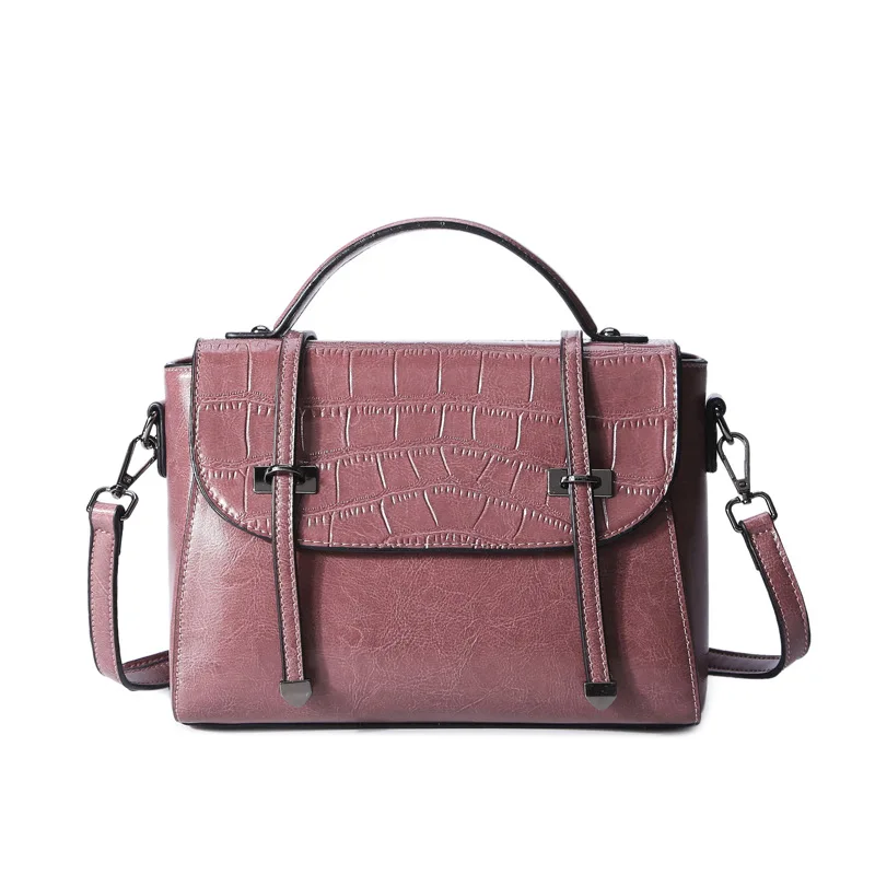 

Luxury Design Women's Genuine Leather Casual Tote Purse Fashion Shoulder Handbag Ladies Blue Large Capacity Shopping Bag C345