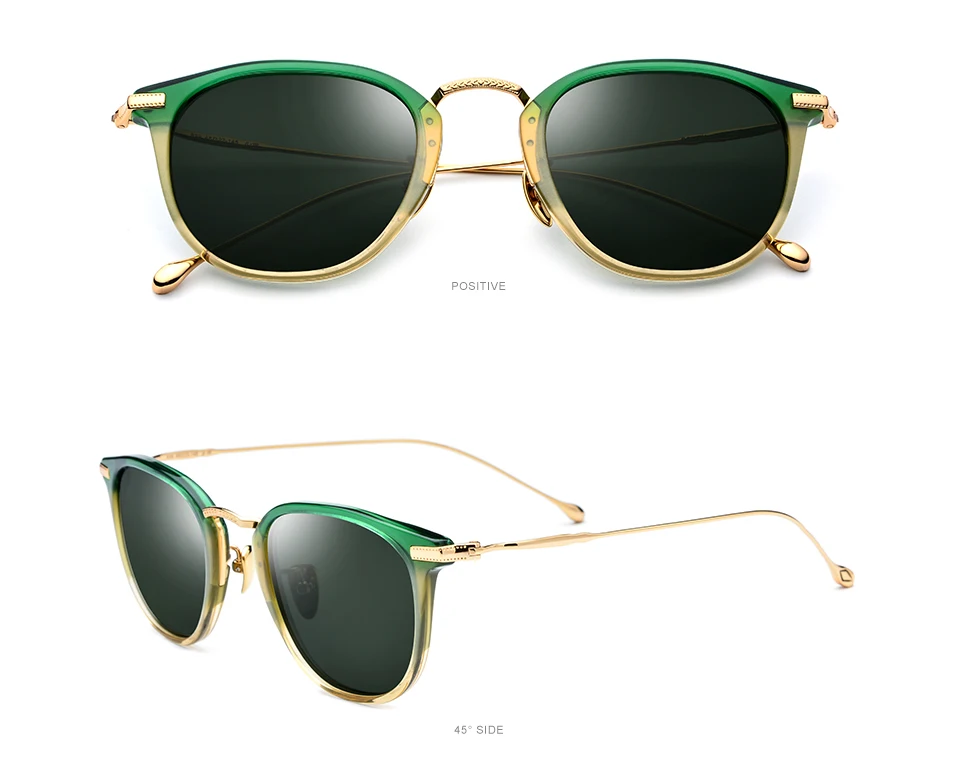 FONEX B Титан ацетат поляризационные солнцезащитные очки для мужчин Высокое качество брендовая Дизайнерская обувь винтажные Квадратные Солнцезащитные очки для женщин T839
