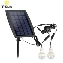 T лампа утреннего света с Панели солнечные два светодиодный лампы IP65 водонепроницаемая палатка для кемпинга безопасности Рождественский светильник Открытый сад свет
