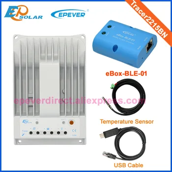 

Solar Power Battery Charger Controller Free Shipping to France USB cable 20A Tracer2215BN temp sensor BLE eBOX wireless adapter