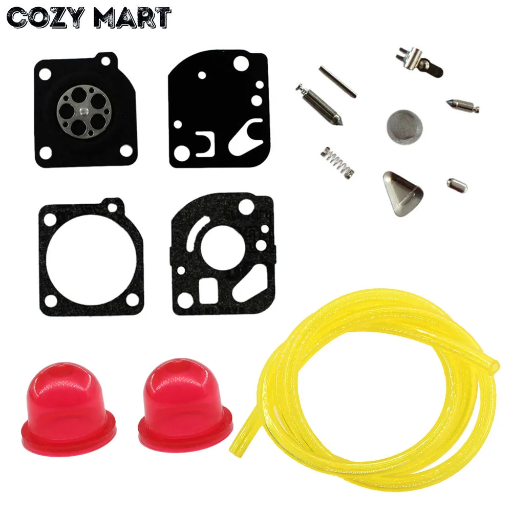 

Replace RB-47 ZAMA C1Q C1U Carb Kit for Poulan WeedEater Craftsman Trimmers Blowers Carburetor Fuel Line Primer Bulb