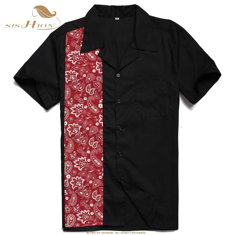

SISHION 2019 Retro Floral Printed Man Casual Shirts ST110 Fashion Classic Men Dress Shirt Breathable Men's Short Sleeve Shirt