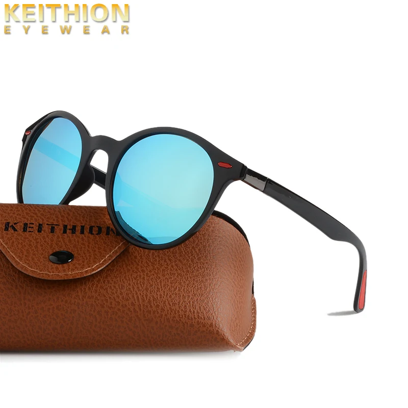 KEITHION 2019 New Polarized Mnes Womens Round Sunglasses Vintage Retro Mirrored Sun Glasses Brand Designer UV400 Eyewear