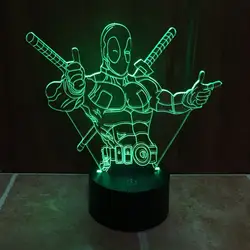 Высокое качество Новинка герой Человек 3D USB LED 7 цветов Изменение ночник сенсорный выключатель лампа для праздничный подарок Спальня