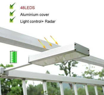 

LED Solar light Perfect quality LED Solar Outdoor lighting Good convertion solar panel Radar Sensor Remote Solar garden lights
