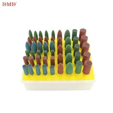 DMD Rubber Grinding Head Set Use for Polished Jade Agate Carving Tools Emerald Polishing Red and Green Abrasive Tools  50pcs/set
