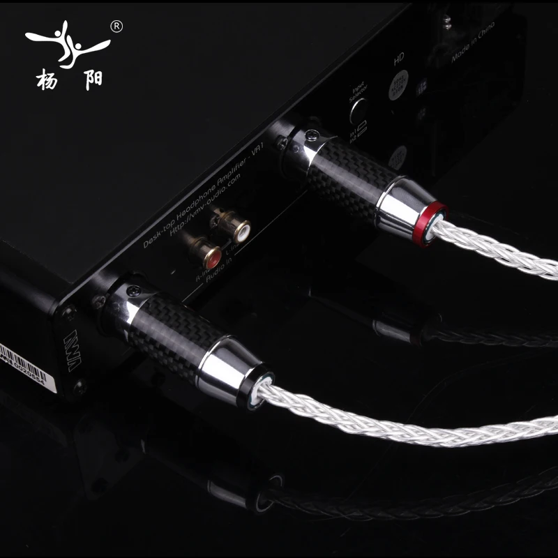 YYAUDIO 1 пара Φ Hifi XLR кабель Pure 7N OCC посеребренный аудиокабель с высококачественным