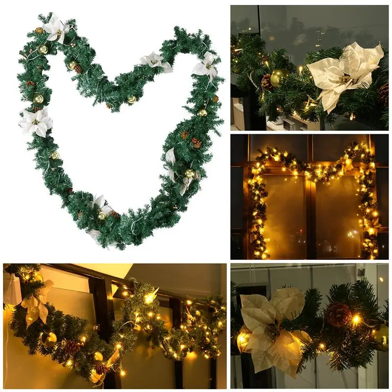 

5M Christmas Garland LED Decorative Garland with Waterproof Controller for Christmas Holiday Home Garden Yard Decoration