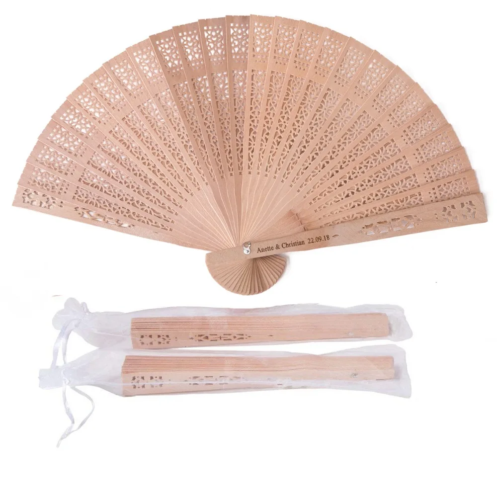 

Personalized Wooden hand fan Wedding Favors and Gifts For Guest sandalwood hand fans Baby Baptism Favor Hand Folding Fans