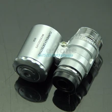Карманный микроскоп мини 60x светодиодный УФ светильник Ювелирные изделия Лупа Стекло# H028