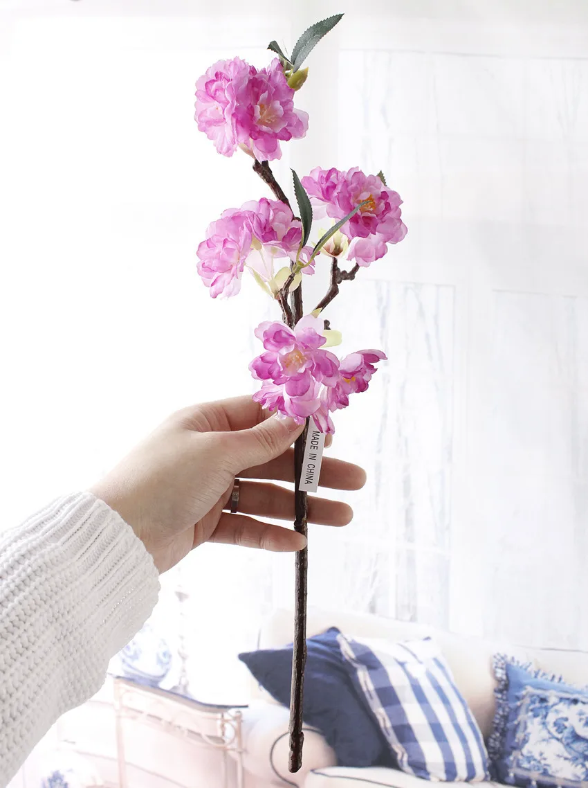 cheap bulk Artificial Cherry blossoms Silk+Plastic flowers Sakura
