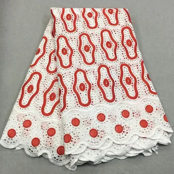 

Top selling good quality 100% Cotton Hollowed out circles pattern design fabric KCS15 Free shipping Swiss Voile Lace Fabric