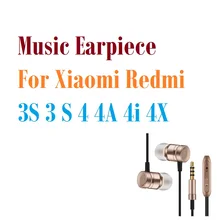 Professional Earphone Metal Heavy Bass Music Earpiece for Xiaomi Redmi 3S 3 S 4 4A 4i