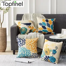 Topfinel coxim cobre almofadas decorativas cama algodão linha nflower impresso jogar fronhas capas para decoração de casa sofá cadeira