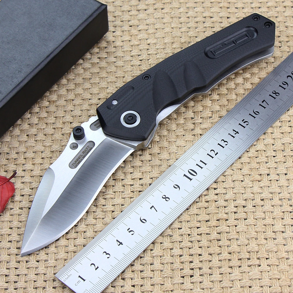 

JEEPPING Tactical Survival Folding Knife 9Cr18Mov Blade Steel G10 Handle Tactical Hunting Knives Survival Outdoor Camping Tools