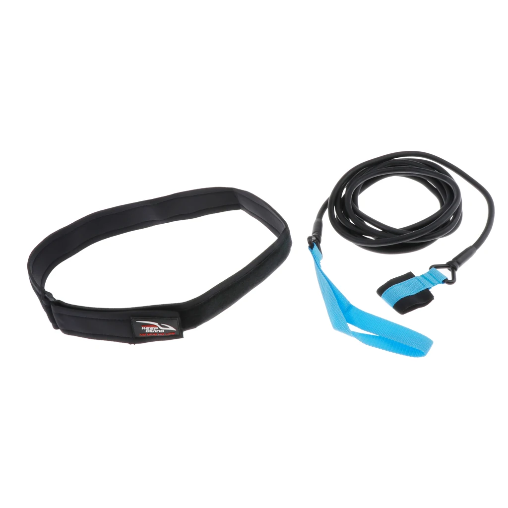 

Pool Swim Training Leash Swimming Training Belt Swim Resistance Tether & Adjustable Waist Belt - Various Sizes