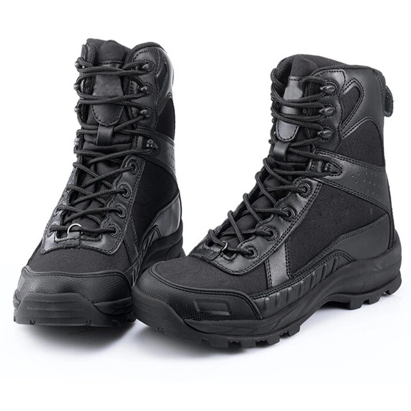 Men's Outdoor Sports Walking Boots Combat Desert Leather Boots Military