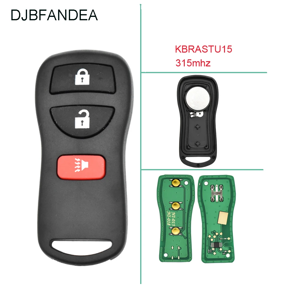

Remote Key Fob KBRASTU15 3 button 315Mhz for Nissan Armada Frontier Murano Pathfinder Quest Titan Xterra 2005 2006 2007