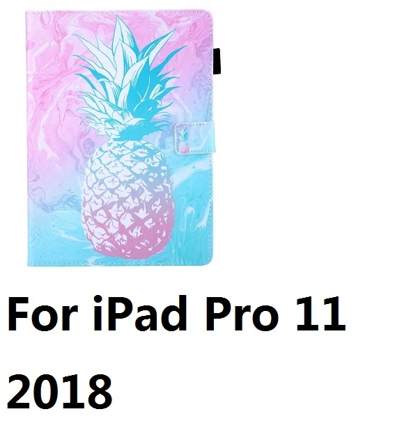 Розовый узор ананас PU и PC с отделением для карт чехол для iPad 9,7 Air 1 2 Pro 9,7 10,5 Mini 12345 Air 10,5 - Цвет: For iPad Pro 11 2018