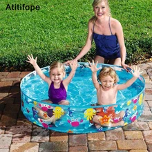 Нетоксичный ПВХ пластик без надувания подводный мир узор Круглый детский бассейн летний бассейн