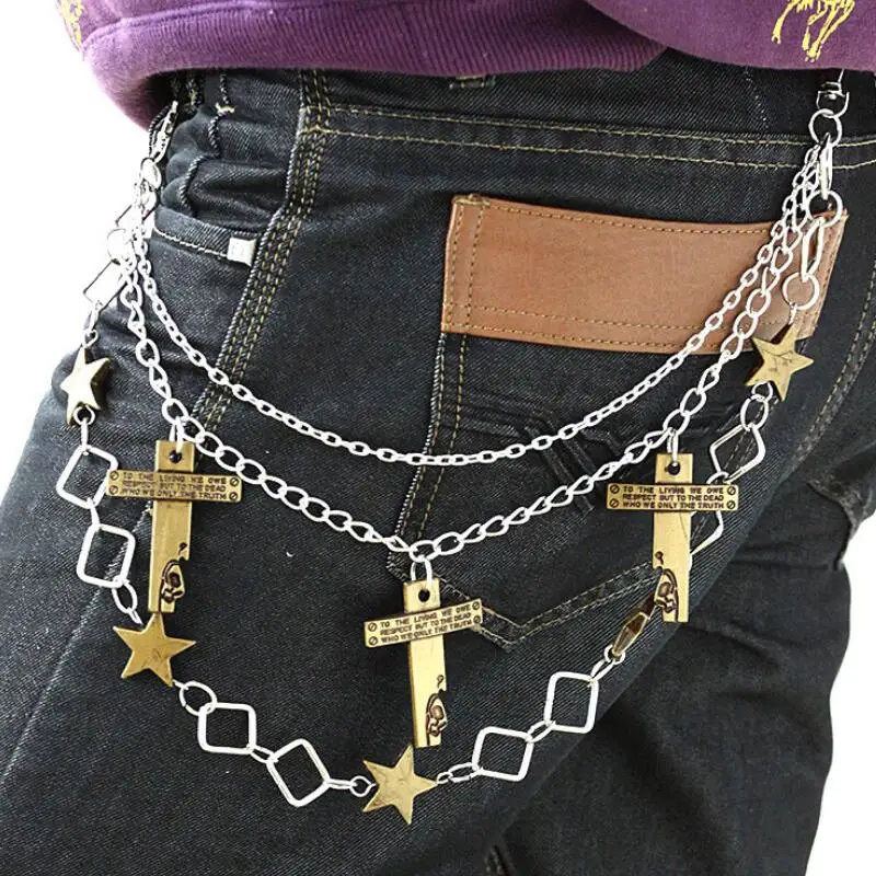 thumbnail image 2 of Fashion Punk Rock Pants Chain Unique Black Pants Chain Adornment For Men Adding Edge To Any Fashion Ensembles | TR 2 of 12