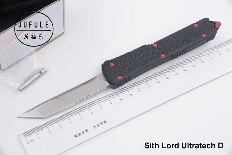 

JUFULE New made Ultratech Sith Lord UT D2 blade aluminum camping survival outdoor EDC hunt Tactical tool dinner kitchen knife