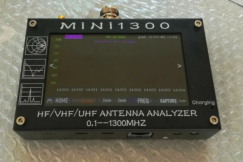 Новое обновление Mini1300 4,3 дюйма 0,1-1300 МГц HF/VHF/UHF антенный анализатор емкостный сенсорный экран