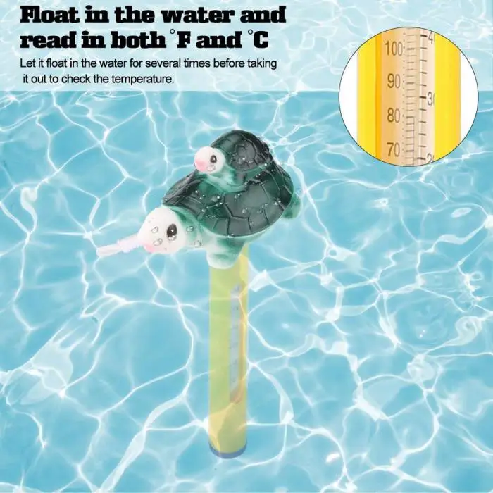 Newly Floating Pool Thermometer Cartoon Cute For Spa Bath Swimming Pools Hot Tub Fish Pond BN99