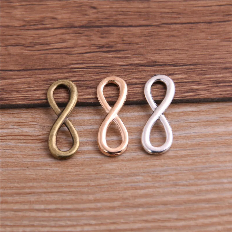 30PCS 8*23mm Infinity Symbol Connectors Three Color Plated Pendants Jewelry Making DIY Handmade Craft 30PCS 8*23mm Infinity Symbol Connectors Three Color Plated Pendants Jewelry Making DIY Handmade Craft