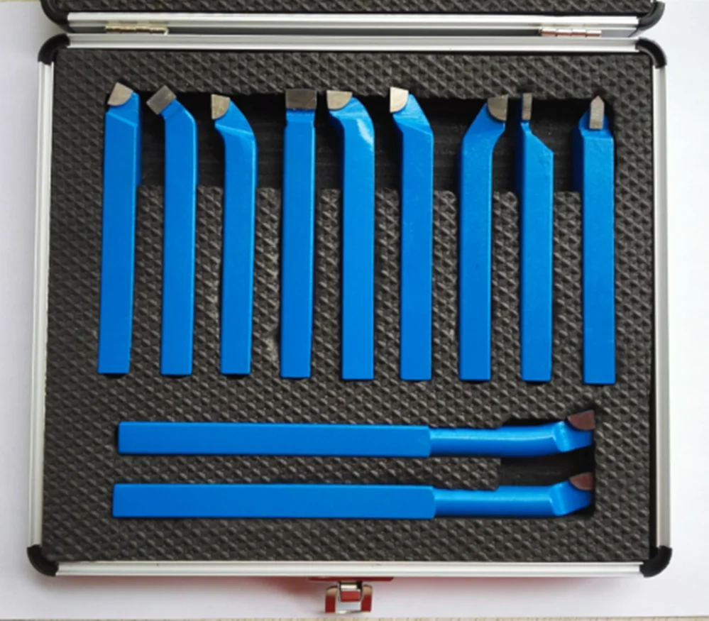 11PCS Metal Carbide CNC Lathe Tools Mayitr Carbide Brazed Tipped Cutter Tool Bit Cutting Set Kits