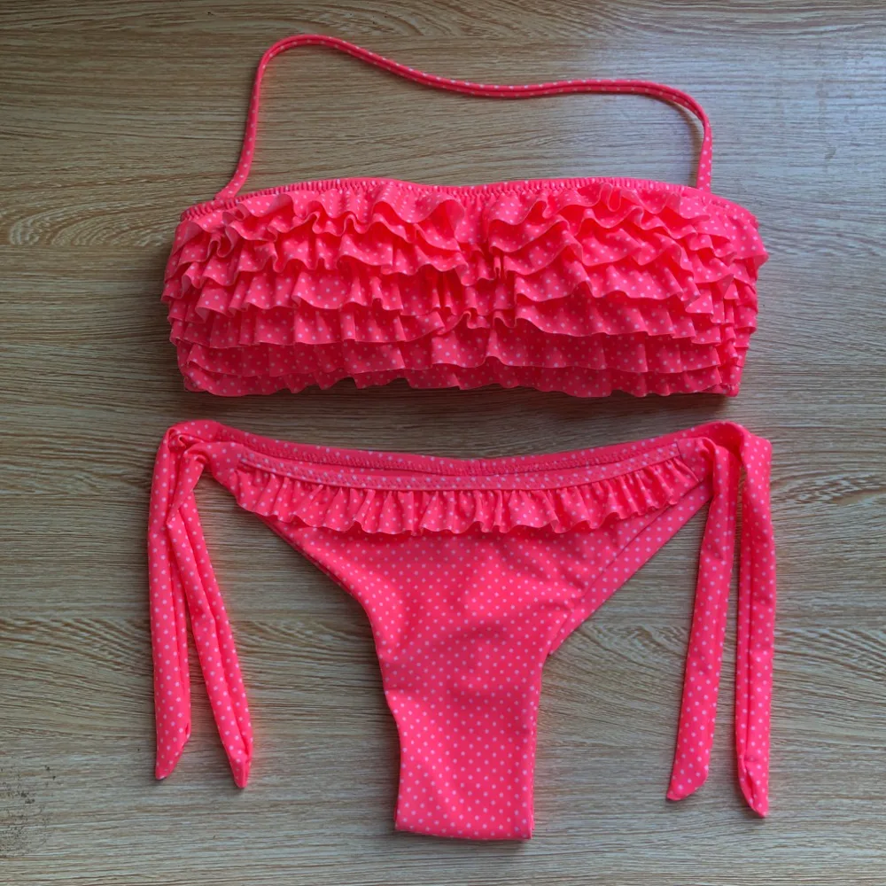 AUYLVY Biquini 2019 Ruffled Swimsuit women Ruffled Bandage Split Halter Shower SwimwearSet BeachwearPrint Ruffle Bikini Push Up AUYLVY Biquini 2019 Ruffled Swimsuit women Ruffled Bandage Split Halter Shower SwimwearSet BeachwearPrint Ruffle Bikini Push Up