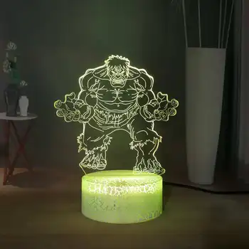 

Novelty Marvel Superhero The Hulk USB Remote LED Kids Night Light 3D Bulb Desk Lamp Atmosphere Light Avengers: Age of Ultron