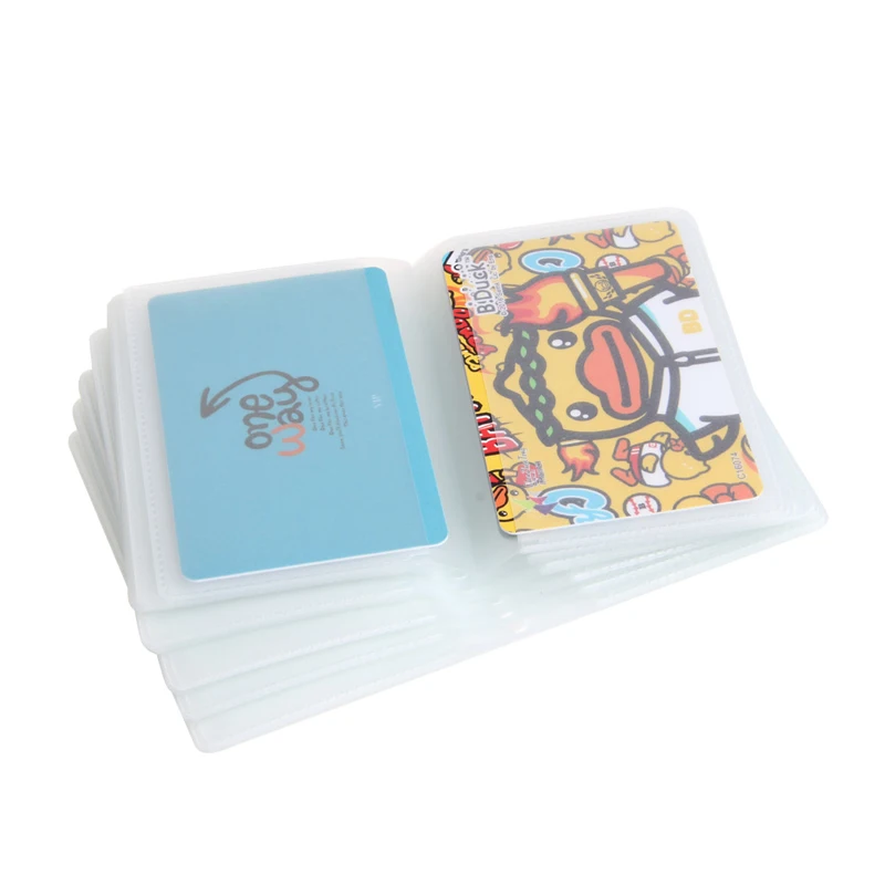 5x6 страница 24 карты пластиковый кошелек вставка для двойного сложения визитных кредитных карт