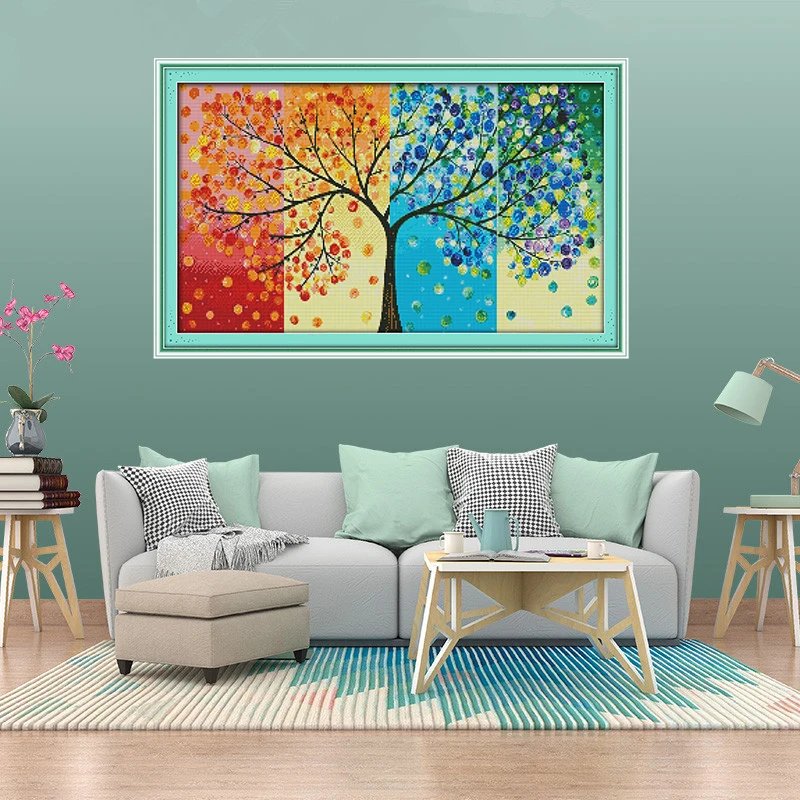Набор для вышивки крестом Four Seasons Money Tree 11CT 14CT ручная работа начинающих вышивка