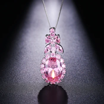 

Hermosa Fashion Jewelry Natural Pink Kunzite Charms Pendant For Women