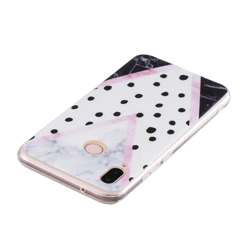 For Coque Huawei P Lite Case Cover Plite Case Silicon Luxury Marble Soft Tpu Back Cover