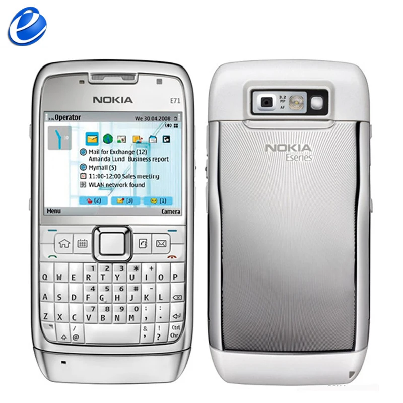 Оригинальная Nokia E71 QWERTY клавиатура 3.15MP Wi Fi Symbian OS FM радио сотовый телефон