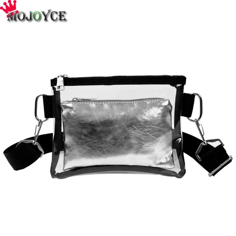 Fashion Simple Small Women PVC Clear Shoulder Crossbody Bag Zipper Casual Messenger Bags Purse ...