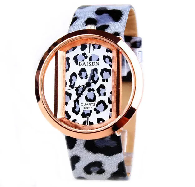 

Women Transparent Watches Fashion Quartz Leopard Print Watch Women Leather Strap Female Watches reloj de mujer relogios feminino