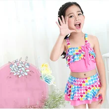 Летние Купальники для маленьких девочек; детская одежда; цельный купальник в форме сердца для малышей; Одежда для девочек; юбка принцессы