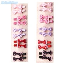20pcs/pack Beautiful Lace Bowknot Hair Clip Lovely Polka Dots Hairpins Barrettes Girls Kids Trinkets Hair Accessories