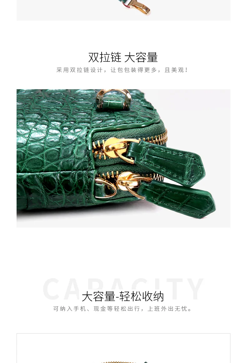 Yuanyu New crocodile carteira de couro estilo