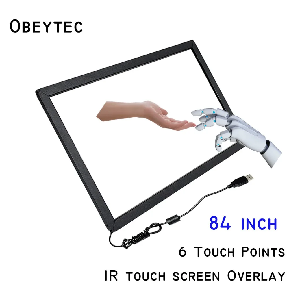 Инфракрасный сенсорный датчик Obeytec 84 дюйма 6 касаний USB-порт технология Plug and Play