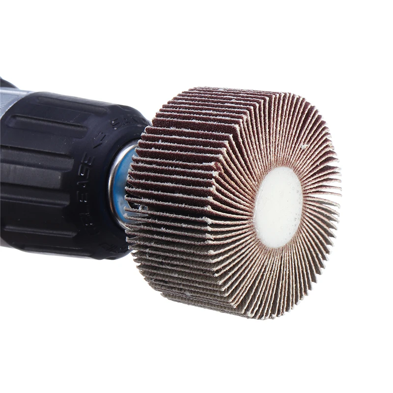 6mm Sanding Flap Wheel Disc Abrasive Grinding Shank For Drill Grit 40