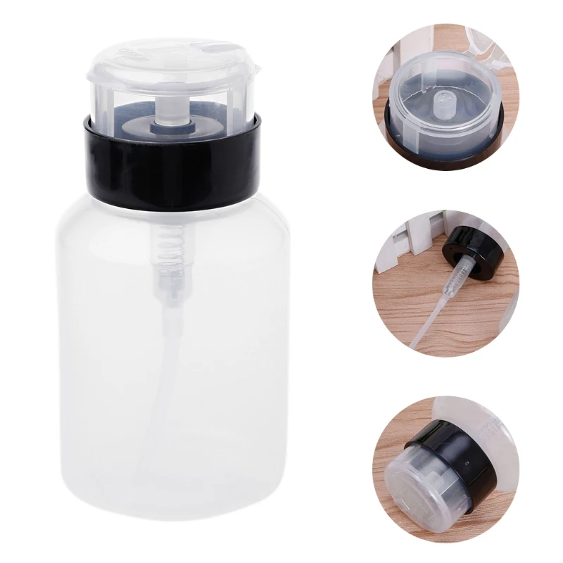 

120ml Nail Polish Makeup Remover Manicure Push Down Pump Dispenser Bottle Hot!