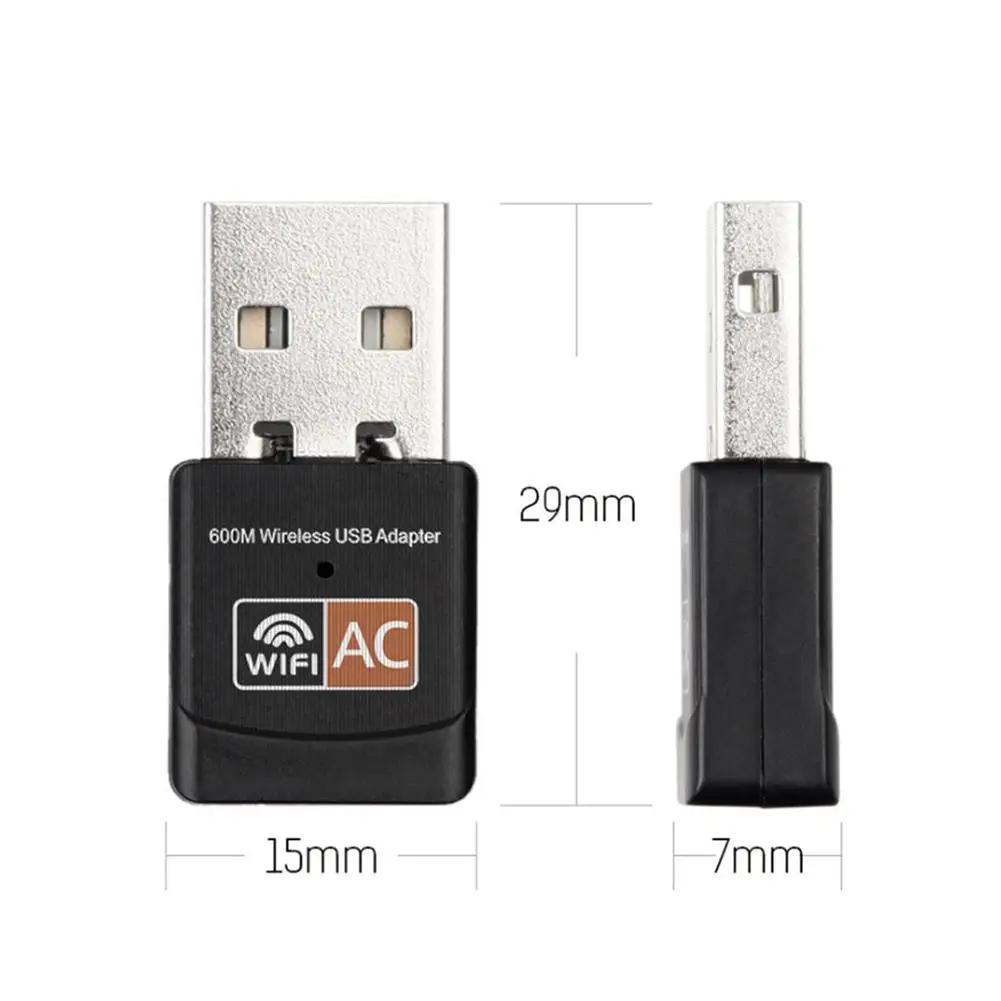 Ac600m сетевая карта USB беспроводной адаптер Wi-Fi антенна с USB для ноутбука Настольный 600 Мбит/с двухдиапазонный 2,4/5 ГГц 802.11ac/n/g/b r20